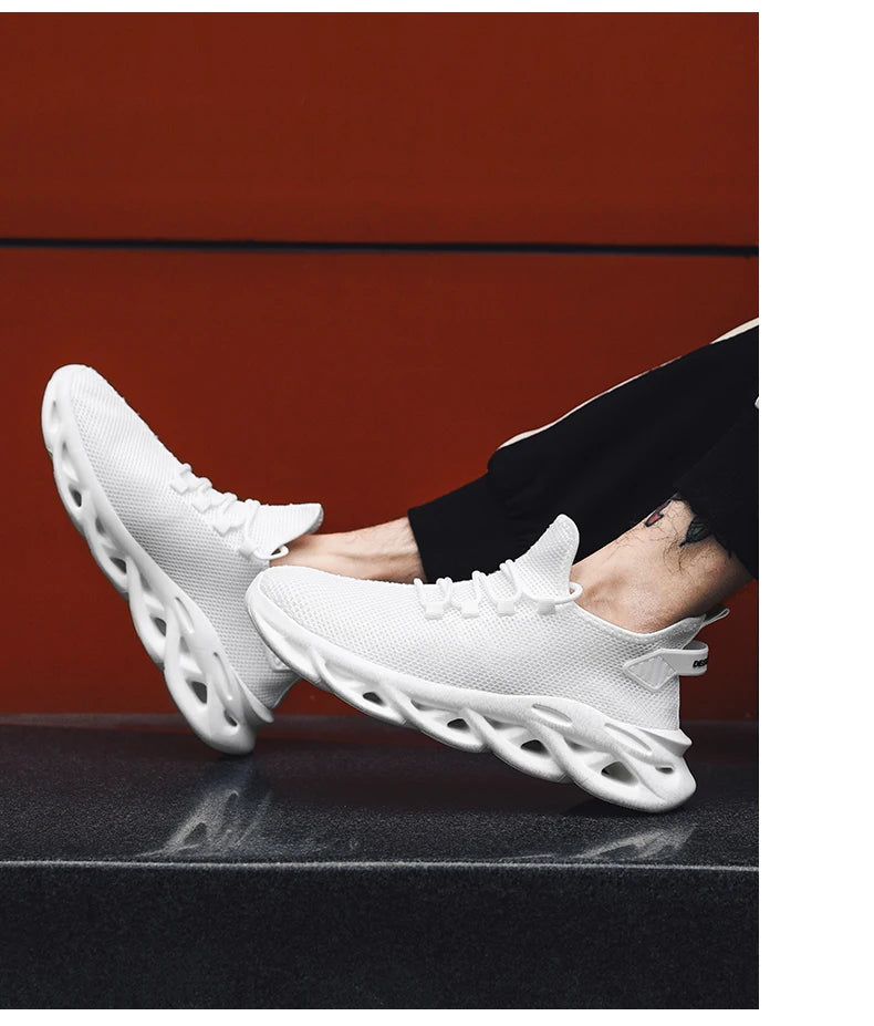 Men Casual Sports Shoes Breathable Lightweight Sneakers Outdoor Mesh Black Running Shoes Athletic Jogging Tennis Walking Shoes