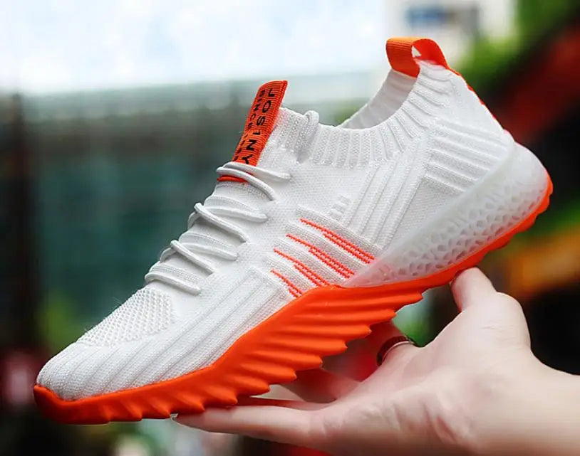 Fashion Sneakers for Men &amp; Women – Breathable Mesh, Lace-Up Vulcanized Casual &amp; Running Shoes, Plus Size 45