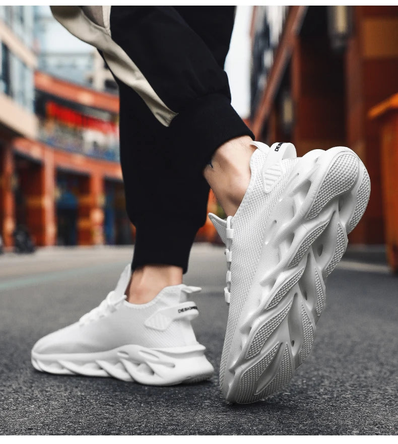 Men Casual Sports Shoes Breathable Lightweight Sneakers Outdoor Mesh Black Running Shoes Athletic Jogging Tennis Walking Shoes