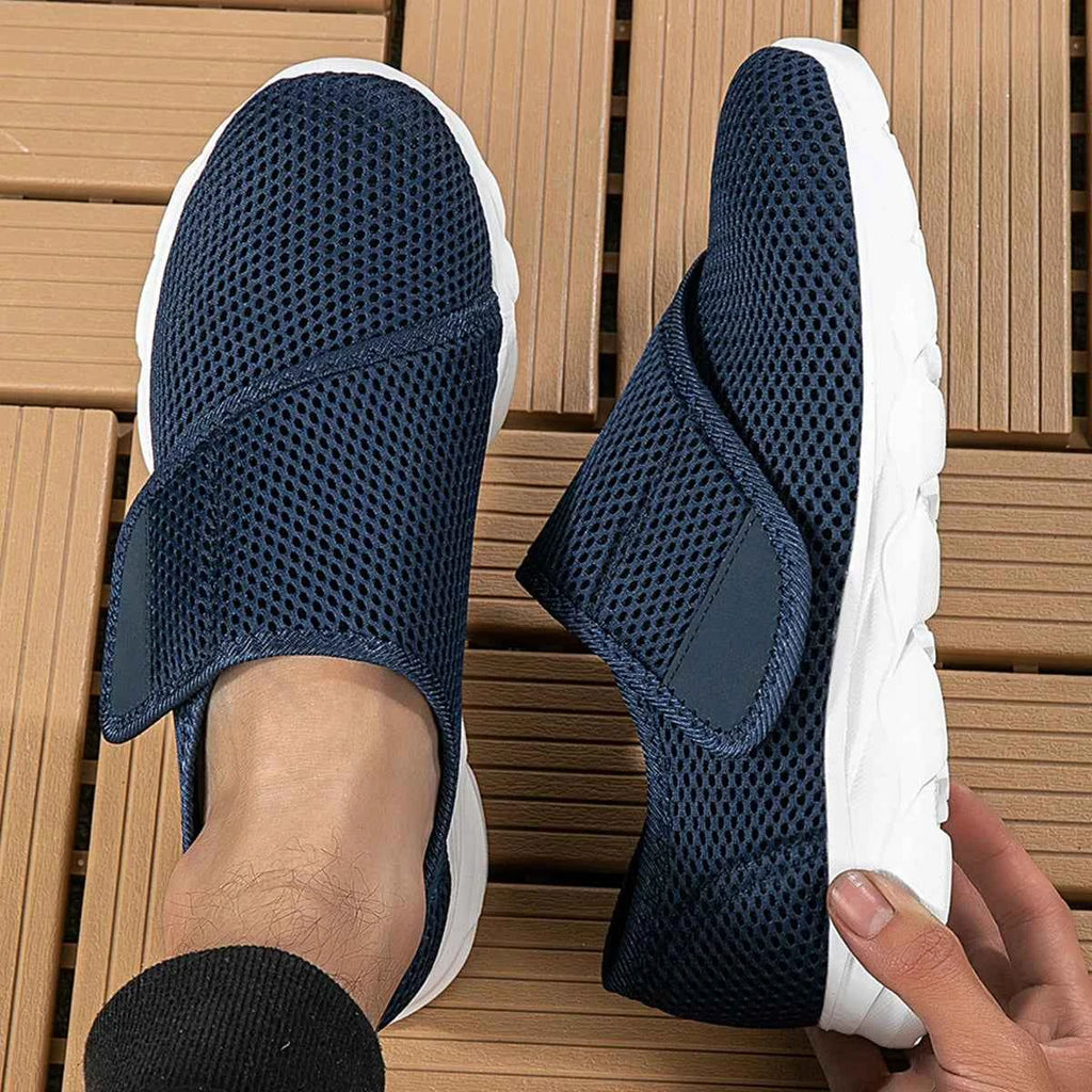 New Casual Orthopedics Wide Feet Swollen Shoes Thumb Eversion Adjusting Soft Comfortable Diabetic Shoe Walking Shoes (All BLACK)